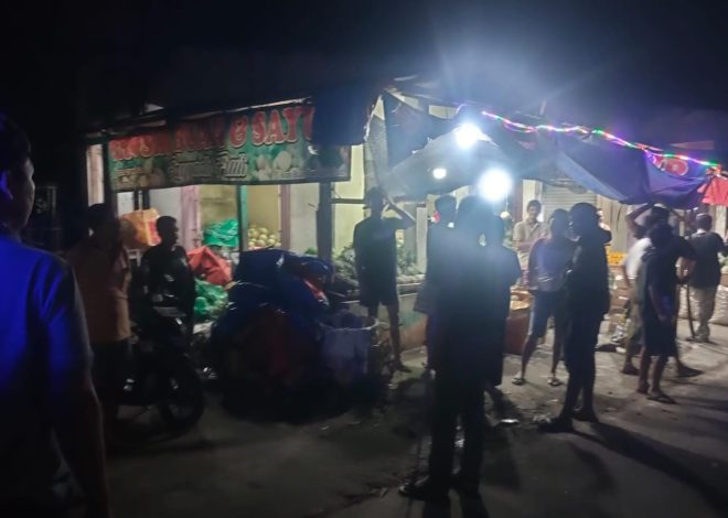 Preventing disruption to Ramadan security and social order, police disperse crowds of teenagers in Cisoka