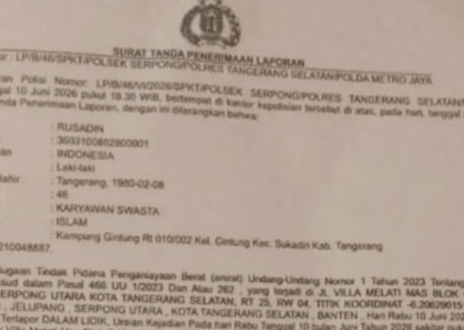 Serpong Police Investigate Allegations of Persecution of Head of BantenNet Chief